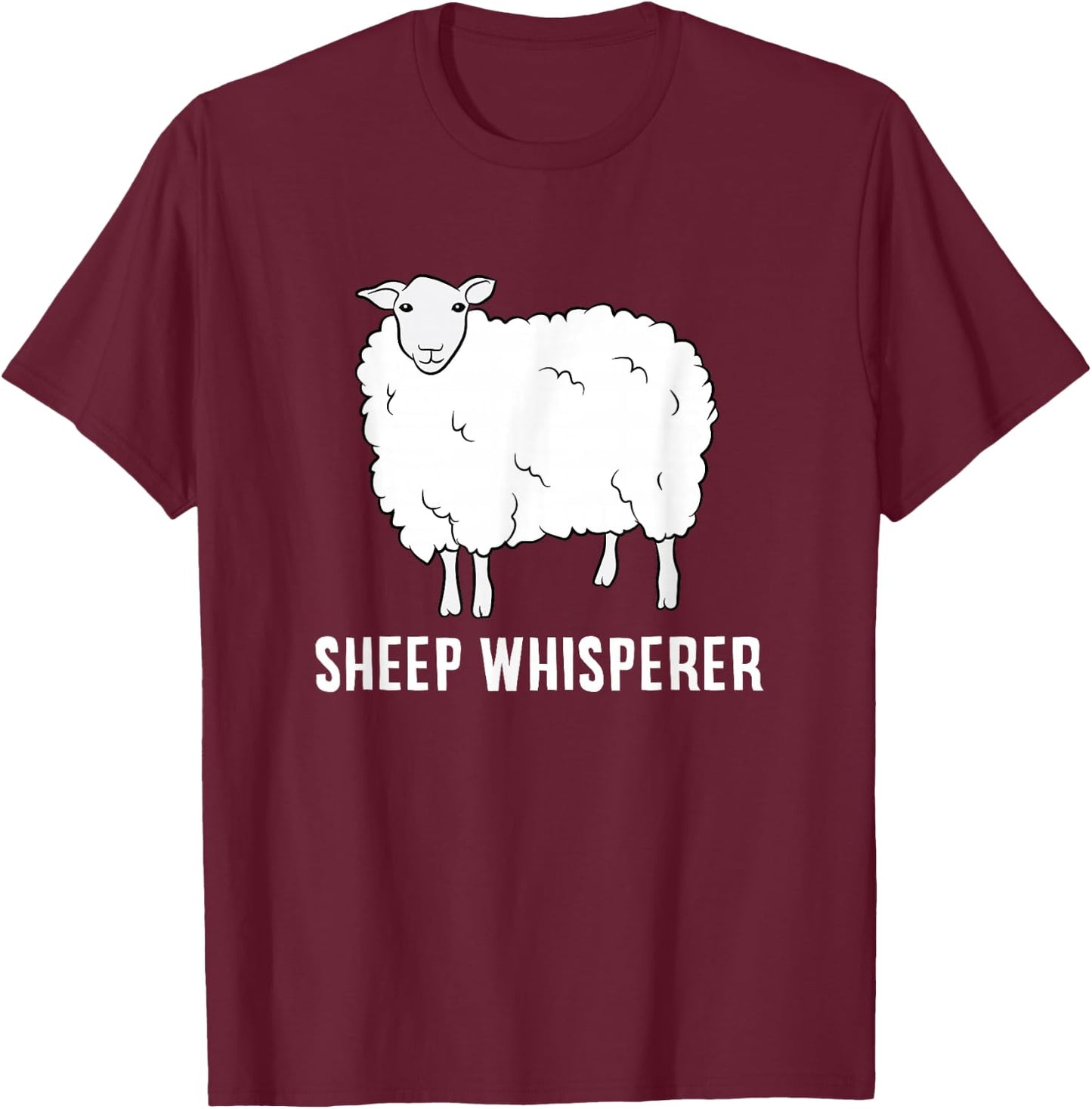 Cute Sheep Whisperer Farmer Sheep Farmer Love Sheep T-Shirt - T-Shirt | Maroon