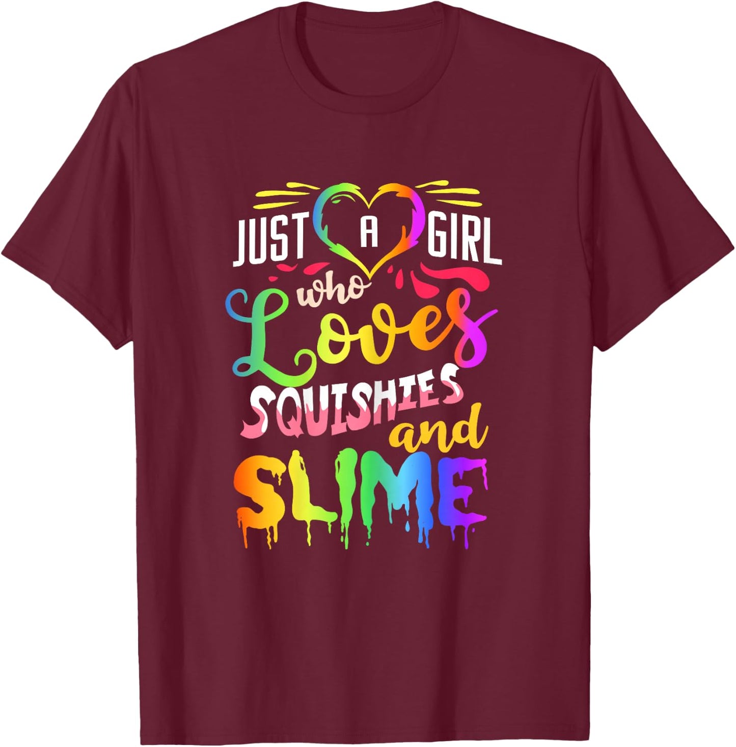 Squishies And Slime Girls Kids Slimeatory T-Shirt - T-Shirt | Maroon