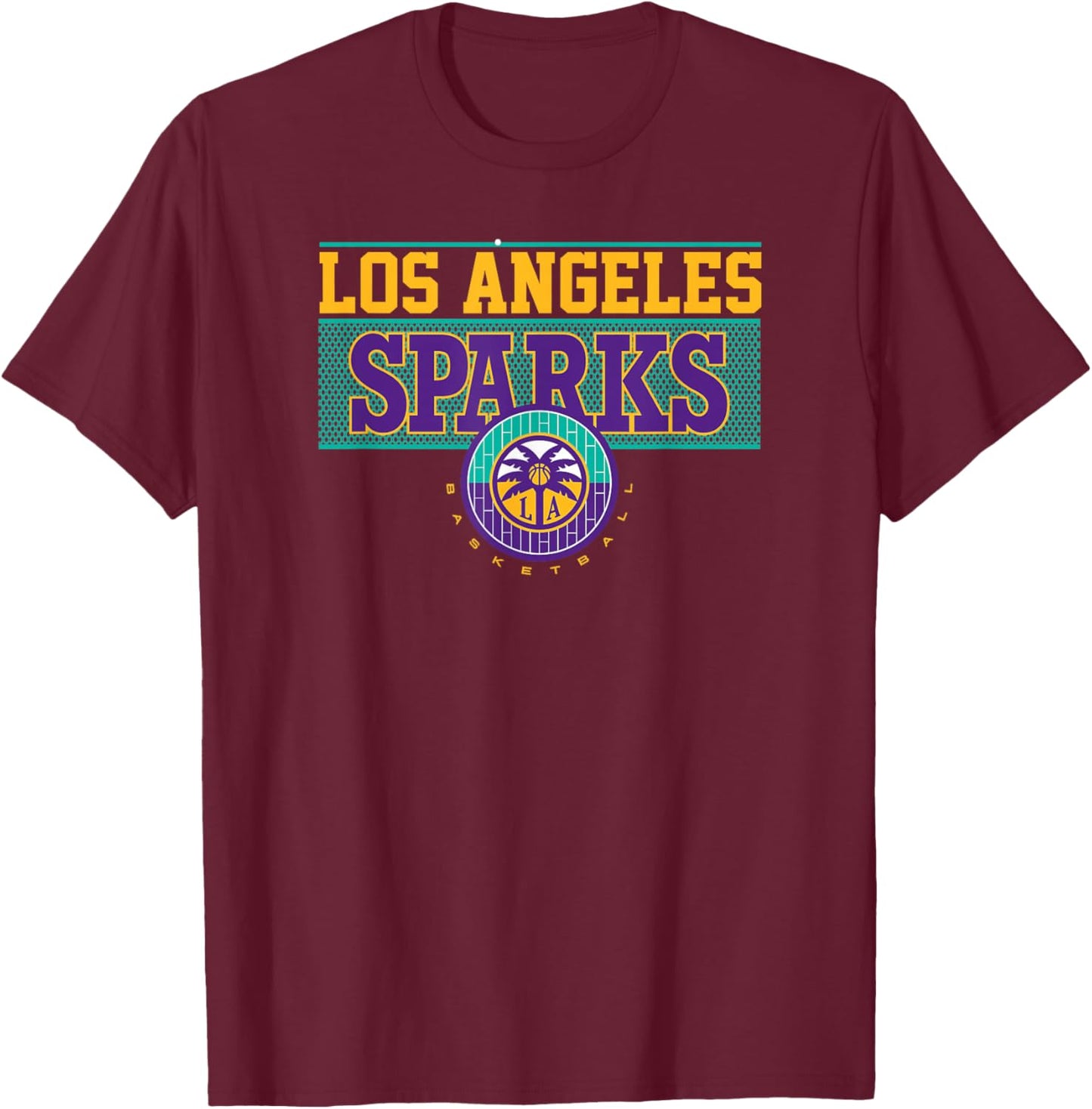 WNBA Los Angeles Sparks Half Court T-Shirt - T-Shirt | Maroon