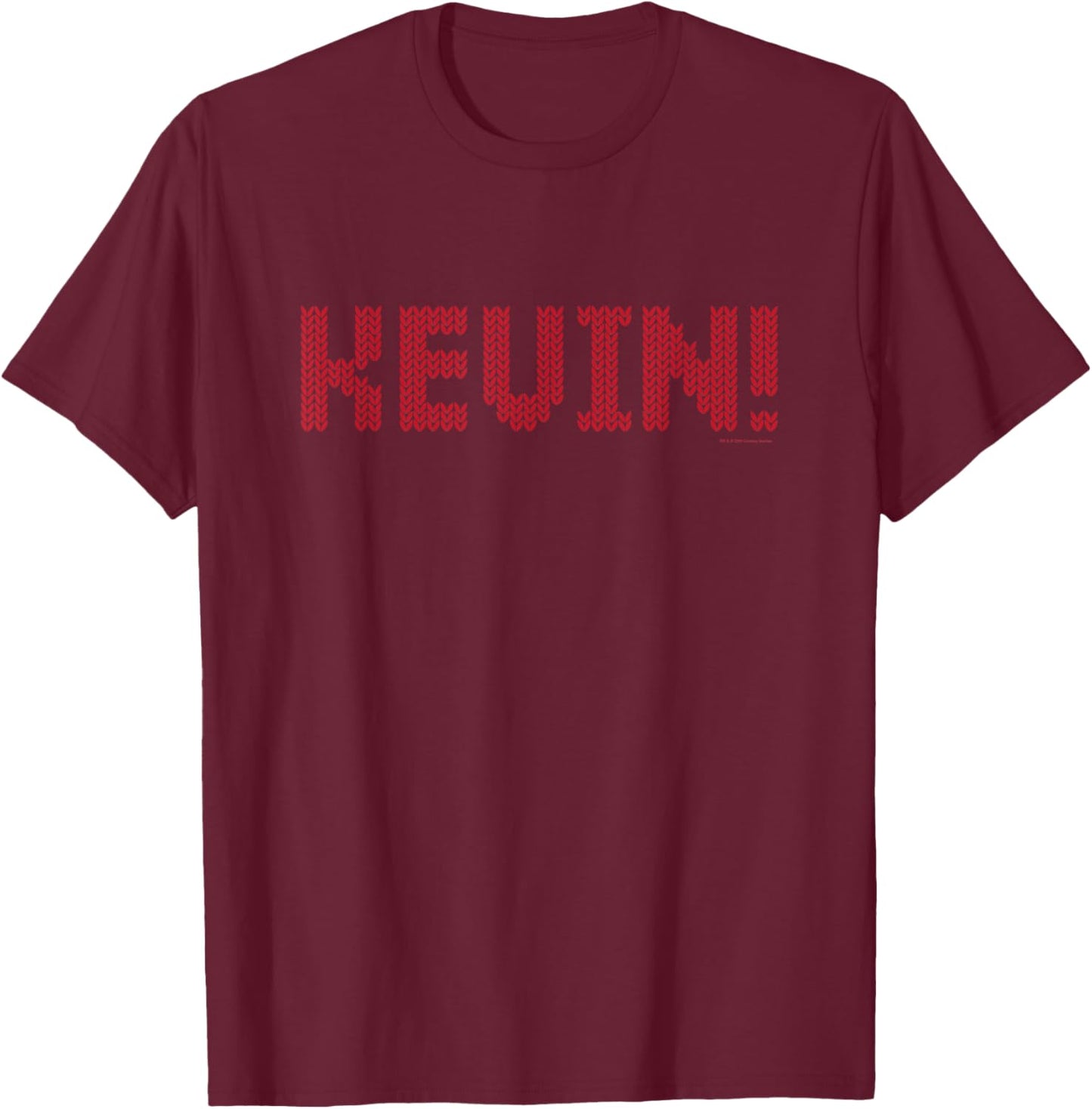 Home Alone 2 “Kevin!” Holiday Christmas Sweater Pattern T-Shirt - T-Shirt | Maroon