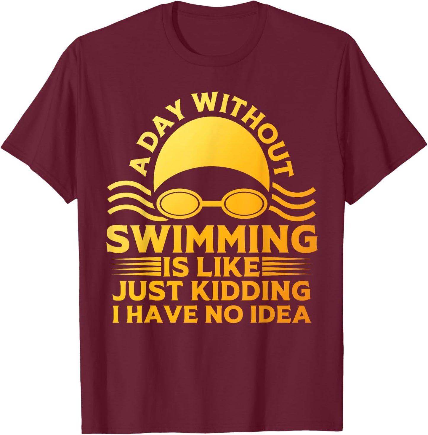 Funny Swimming Art Women Swim Team Coach Swimmer T-Shirt - T-Shirt | Maroon