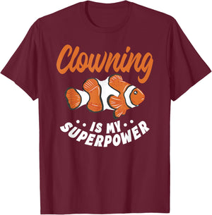 Clownfish Sea Animals Ocean Underwater Fish Lover T-Shirt - T-Shirt | Maroon