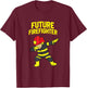Dabbing Firefighter Kids Future Firefighter T-Shirt - T-Shirt | Maroon