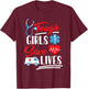 EMT EMS Paramedic AMR Tough Girls Save Lifes T-Shirt - T-Shirt | Maroon