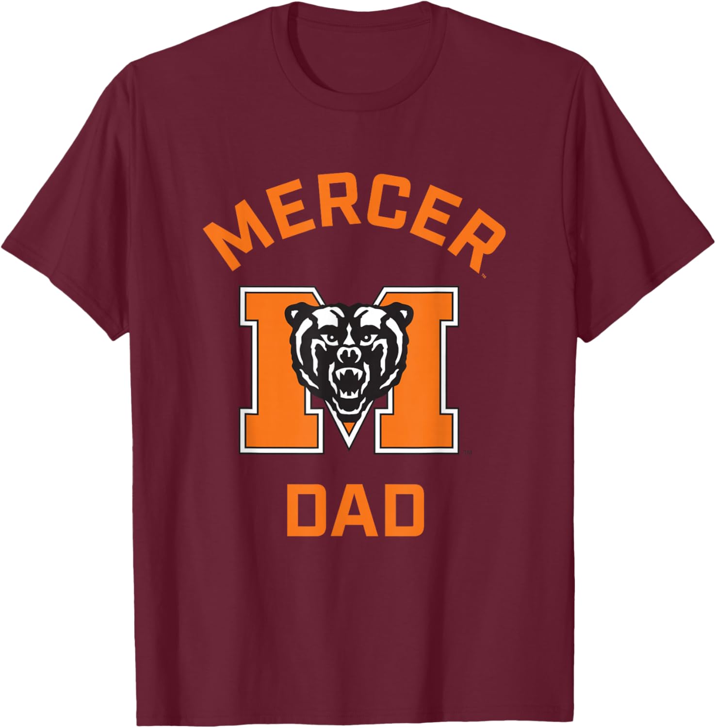 Mercer University Bears Arched Dad T-Shirt - T-Shirt | Maroon