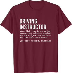 Definition Driving Teacher Driving School Gift Driving Student Car T-Shirt - T-Shirt | Maroon