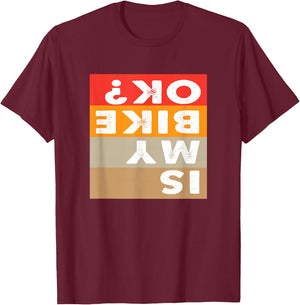 Mountain is my bike ok gear biking gift women apparel riding T-Shirt - T-Shirt | Maroon