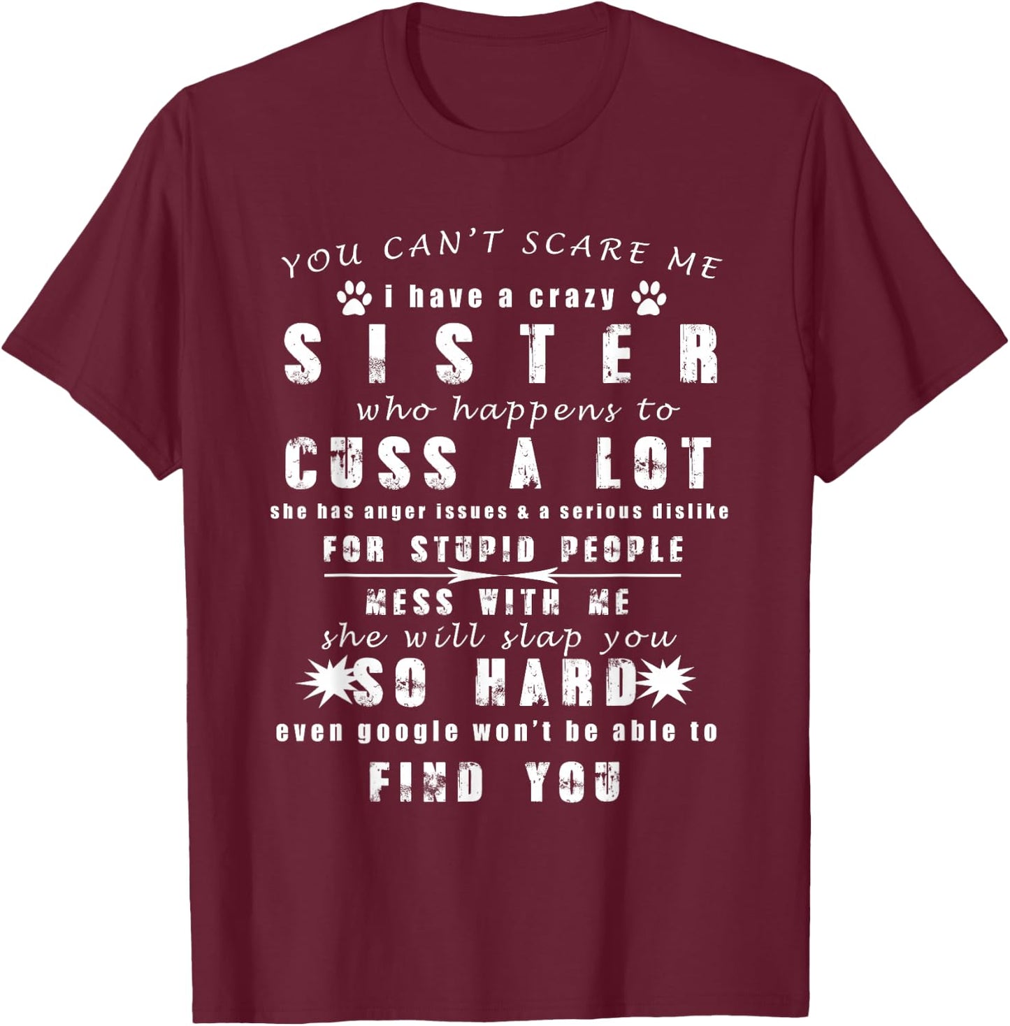 Funny Gift Brother from Awesome Sister Birthday T-Shirt - T-Shirt | Maroon