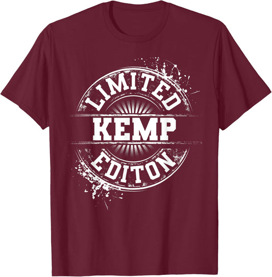 KEMP Funny Surname Family Tree Birthday Reunion Gift T-Shirt - T-Shirt | Maroon
