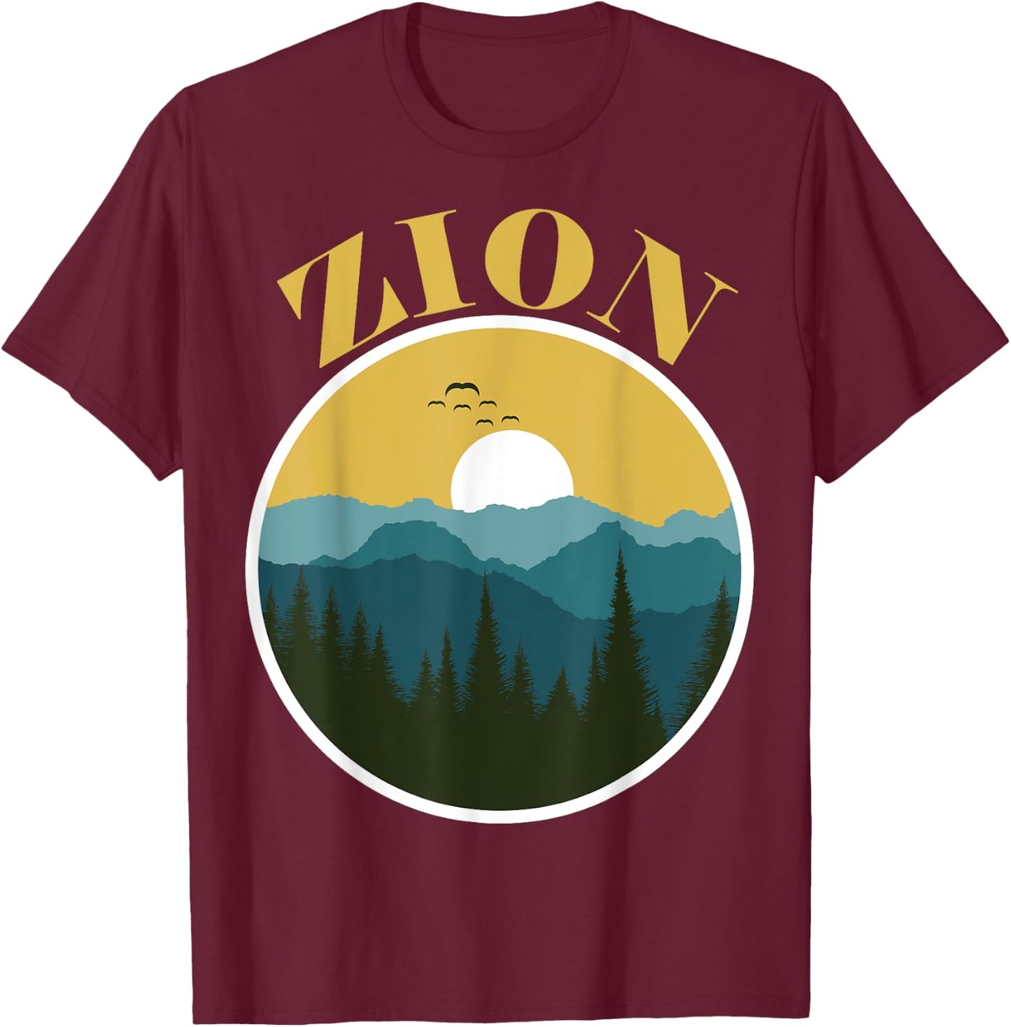 Zion National Park Utah Zion Utah Family Trip and Hiking T-Shirt - T-Shirt | Maroon