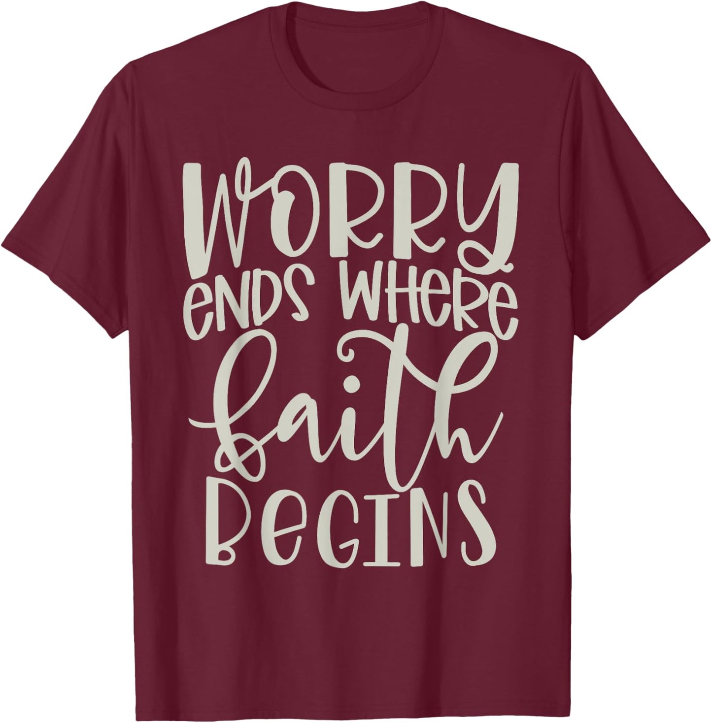 Faith Based Print Plus Size Christian 2x Scripture Girl T-Shirt - T-Shirt | Maroon