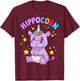 Hippocorn Hippo Unicorn Hippopotamus Magical Squad T-Shirt - T-Shirt | Maroon