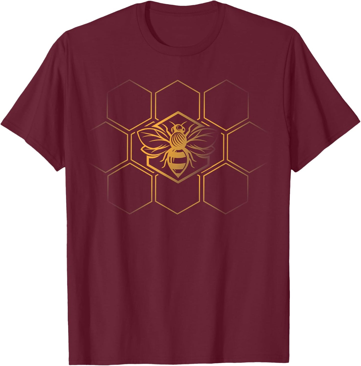 Beekeeper Beekeeping - Honeycomb Love For Bees T-Shirt - T-Shirt | Maroon