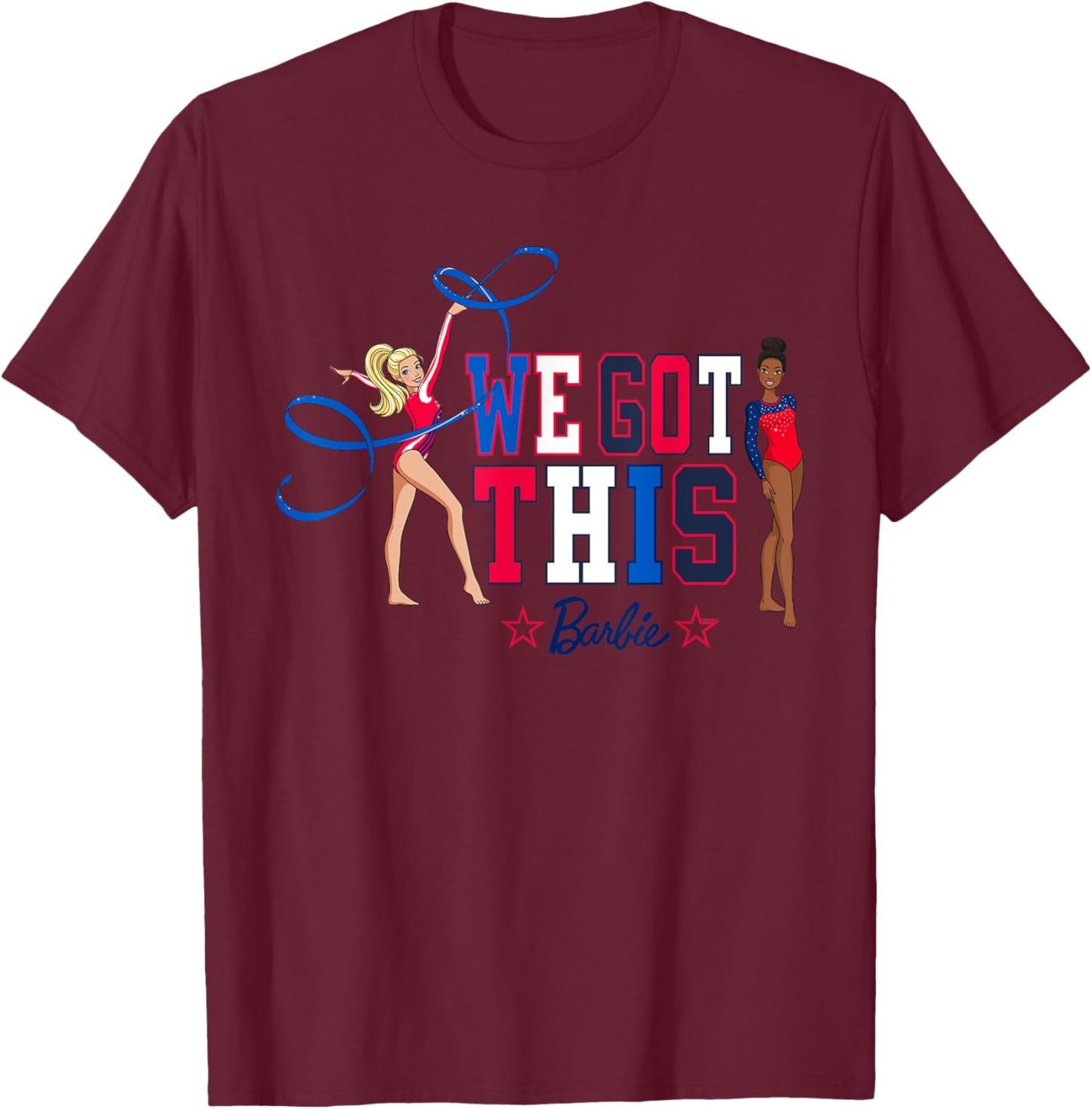 Barbie - We Got This - Gymnastics T-Shirt - T-Shirt | Maroon