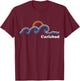 Carlsbad California CA Sufing Waves Sunset Vintage T-Shirt - T-Shirt | Maroon