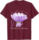 Purple Ribbon Gift Pancreatic Cancer Awareness T-Shirt - T-Shirt | Maroon