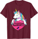 Tracheostomy Awareness Trach Heart Unicorn T-Shirt - T-Shirt | Maroon