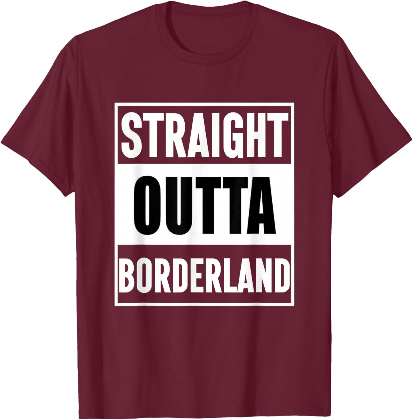 Frontline Origins: Straight Outta Borderland T-Shirt - T-Shirt | Maroon
