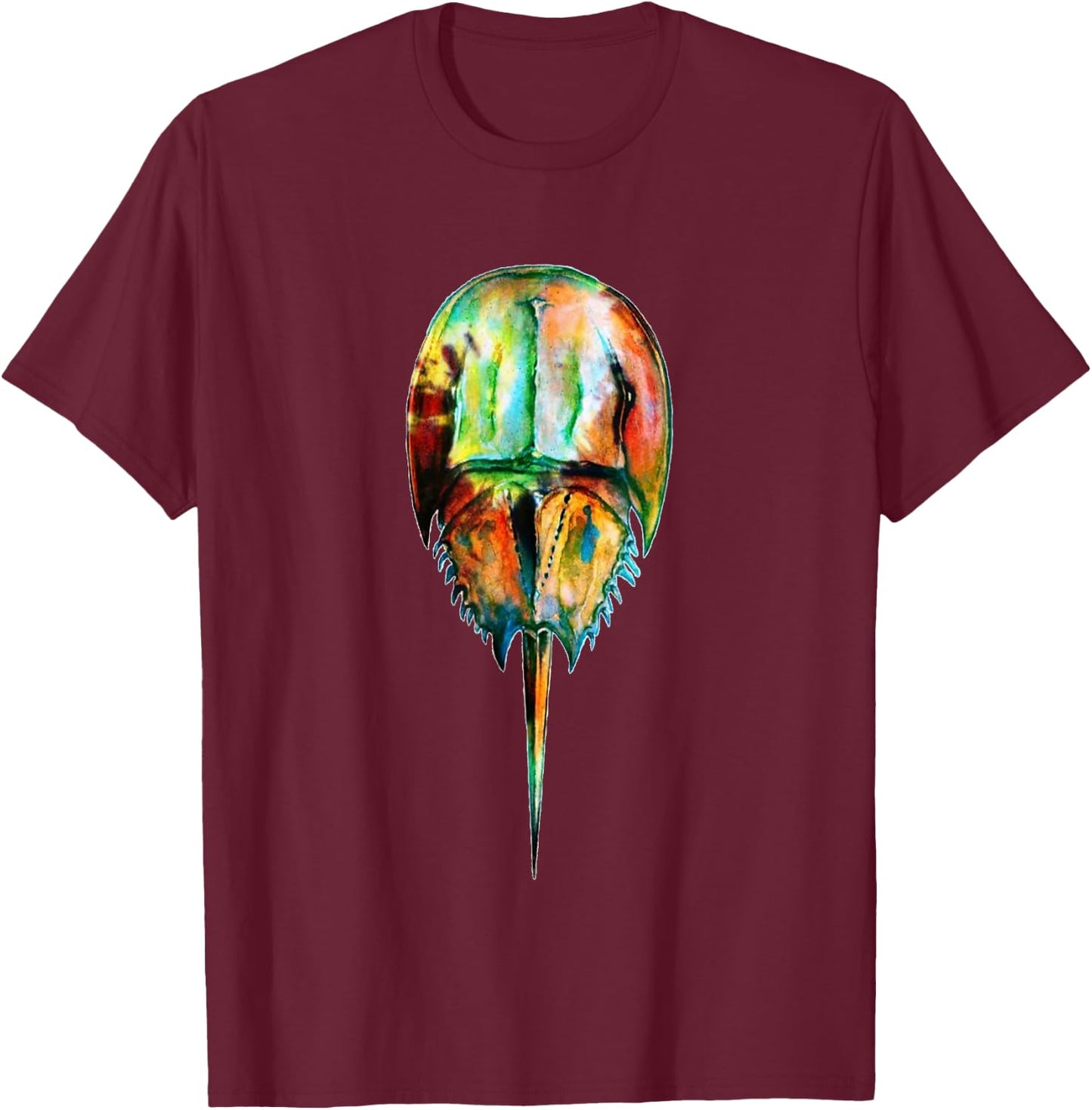 Tye Dye Horseshoe Crab T-Shirt - T-Shirt | Maroon