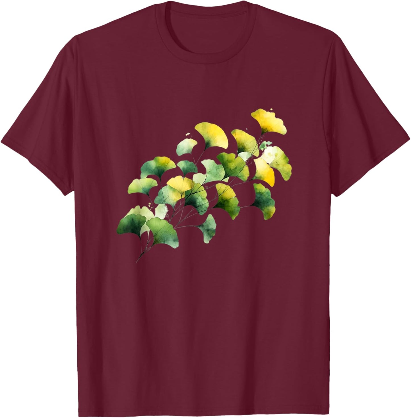 Ginkgo leaves T-Shirt - T-Shirt | Maroon