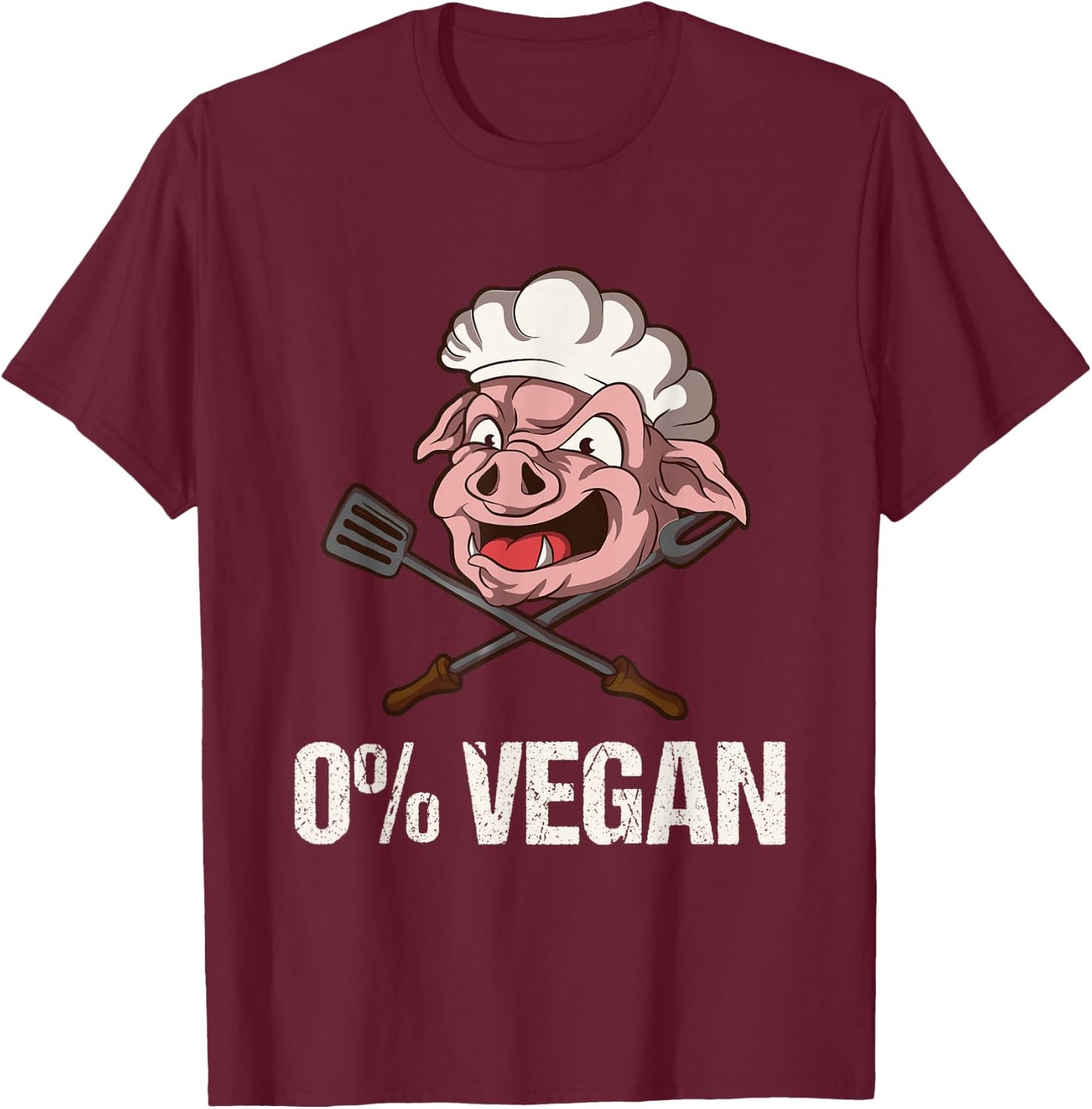 Funny Anti Vegan Anti Vegetarian Gift T-Shirt - T-Shirt | Maroon