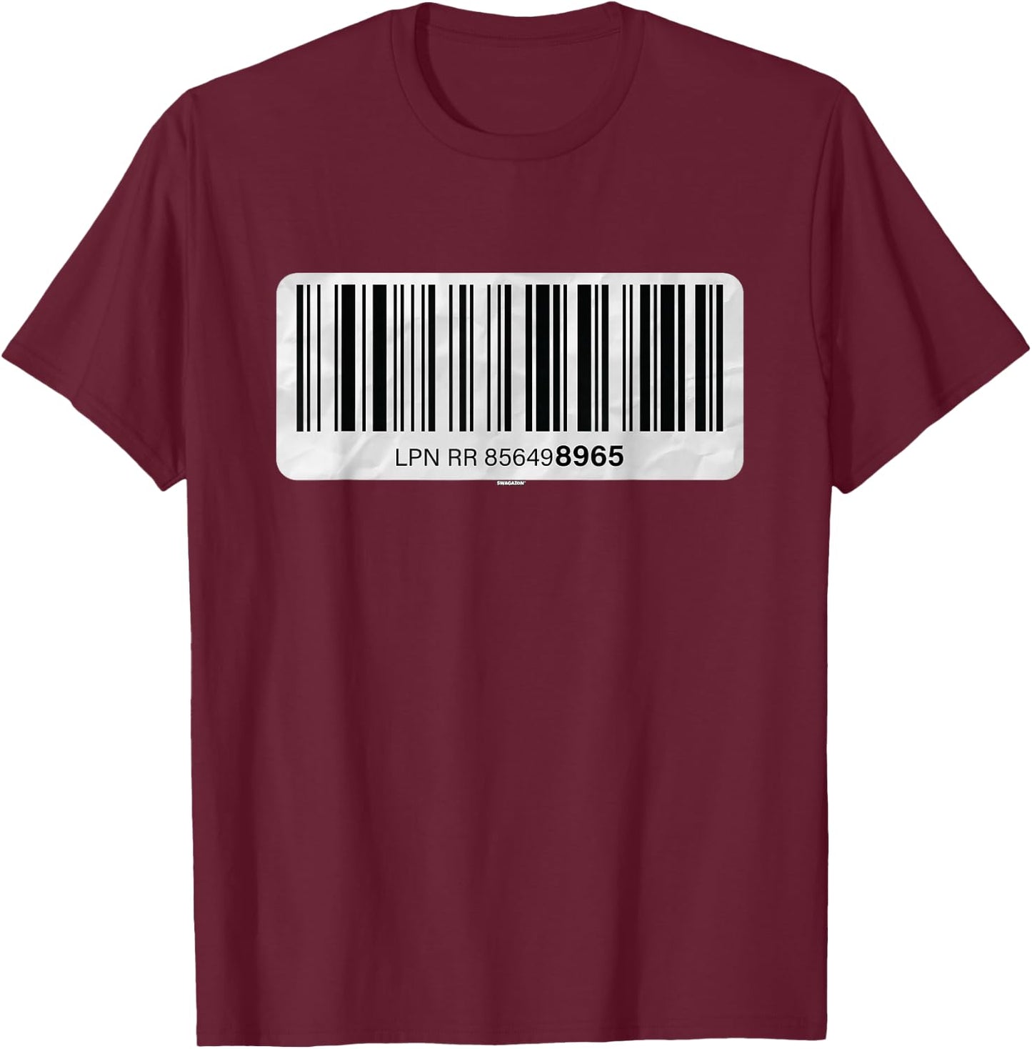 LPN Sticker for Damaged Associates Swagazon Coworker Gifts T-Shirt - T-Shirt | Maroon