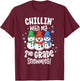 Chillin With My Snowmies Shirt 2nd Grade Teacher Christmas Women Kids T-Shirt - T-Shirt | Maroon
