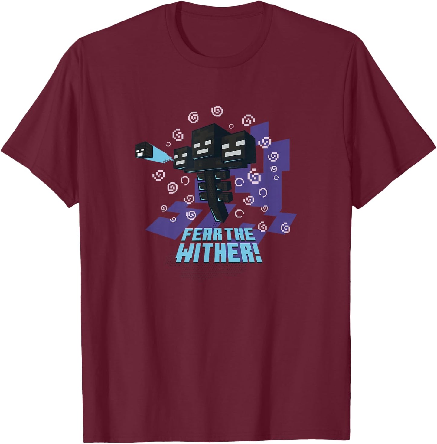 Minecraft Wither Fear The Wither! Small T-Shirt - T-Shirt | Maroon