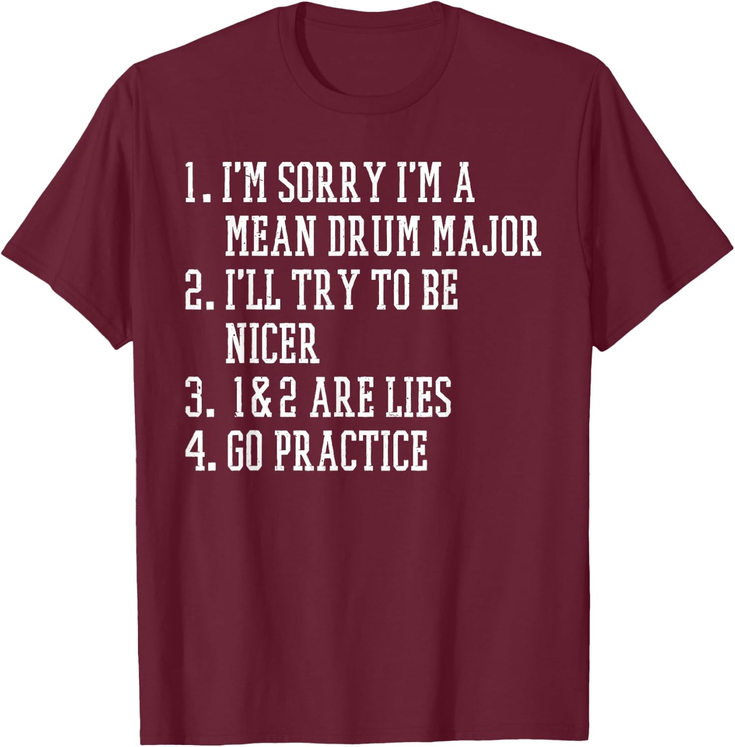 Drum Major Costume Drum Major Uniform Drum Major Baton T-Shirt - T-Shirt | Maroon