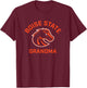 Boise State University BSU Broncos Arched Grandma T-Shirt - T-Shirt | Maroon