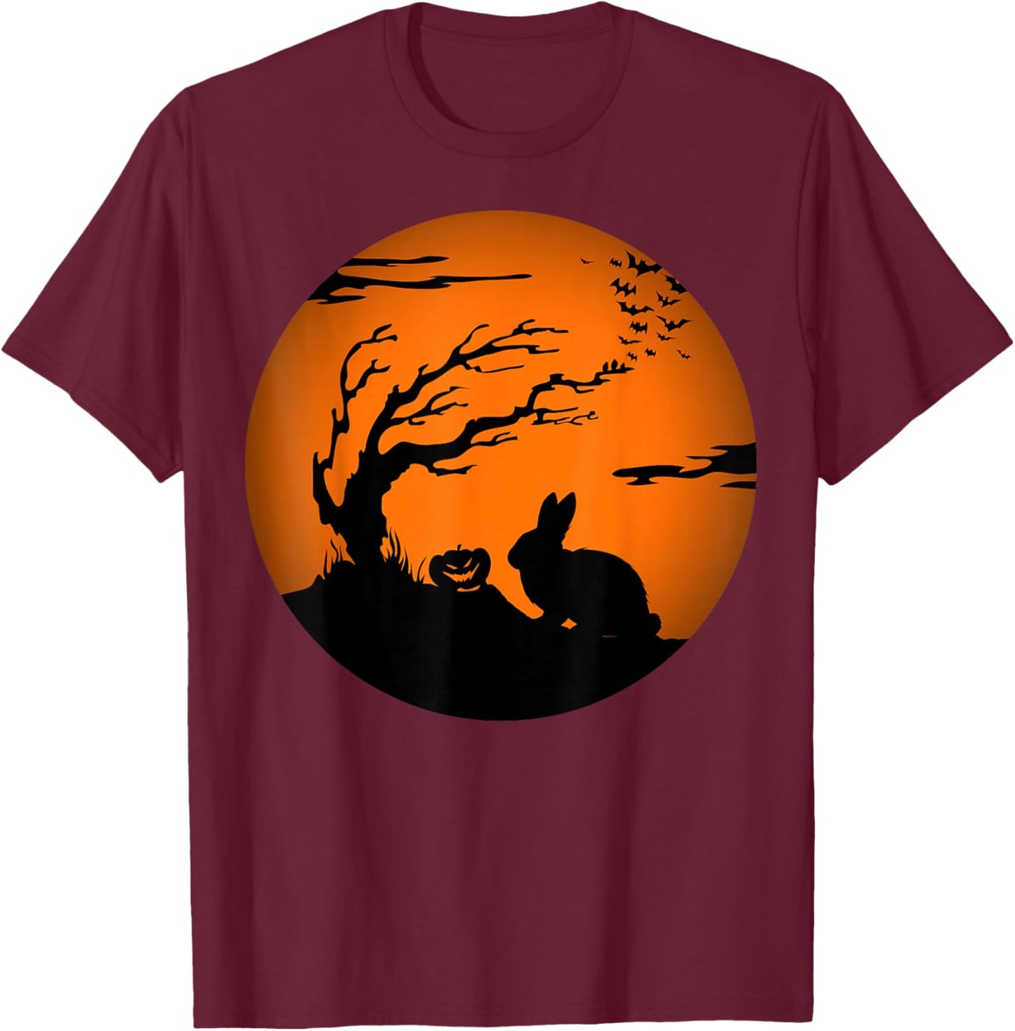Rabbit Halloween T-Shirt - T-Shirt | Maroon