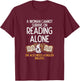 Woman Book Librarian Reading English Bulldog Dog Book Gift T-Shirt - T-Shirt | Maroon