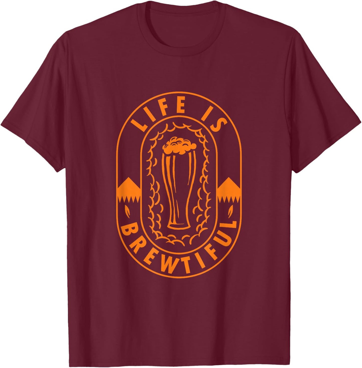 Craft Beer Brewer, Beer Brewer, Das Leben ist Braulich T-Shirt - T-Shirt | Maroon