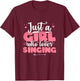 Just A Girl Who Loves Singing - Cute Sing lover gift T-Shirt - T-Shirt | Maroon