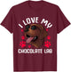 Funny Chocolate Labrador Retriever Gift Men Women Lab Lover T-Shirt - T-Shirt | Maroon