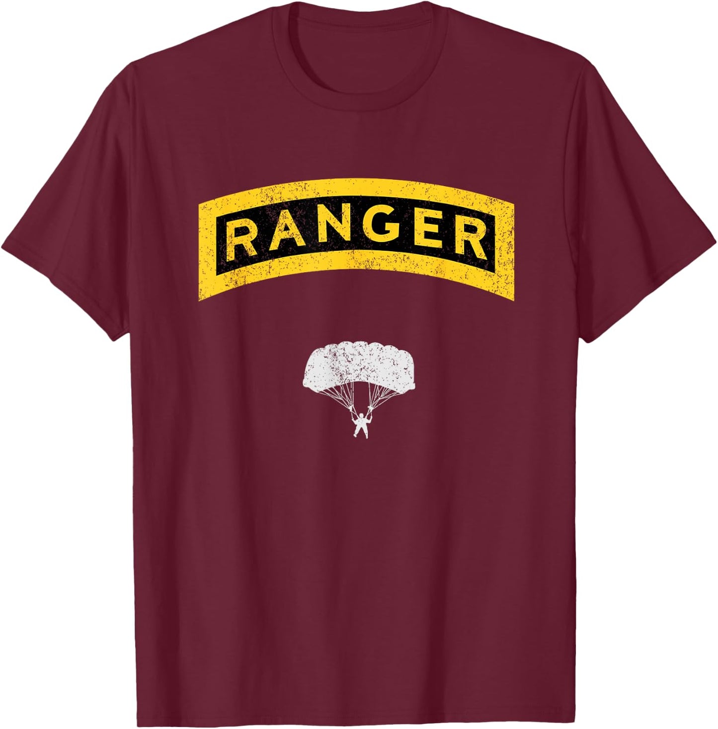 U.S Army Ranger Airborne Veteran Vintage, Veterans Day Gift T-Shirt - T-Shirt | Maroon