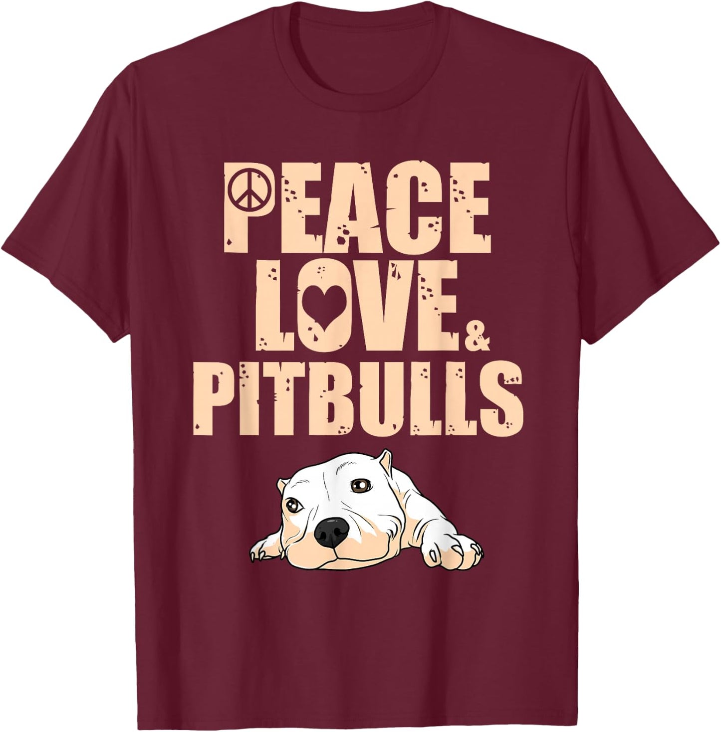 Funny Pitbull Rescue Adoption Men Women Boys Girls Gift T-Shirt - T-Shirt | Maroon