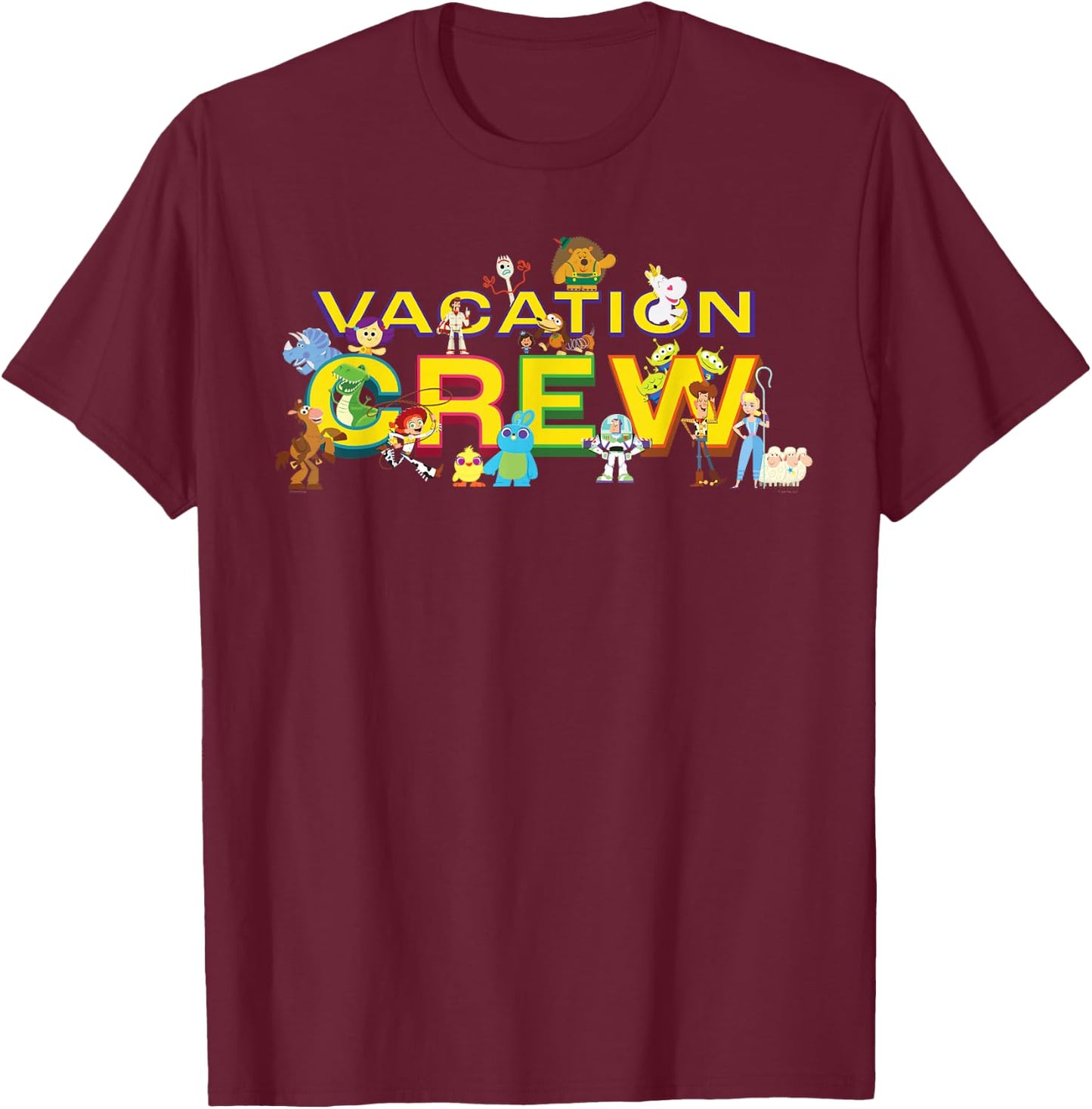 Disney and Pixar’s Toy Story Family Trip Vacation Crew T-Shirt - T-Shirt | Maroon