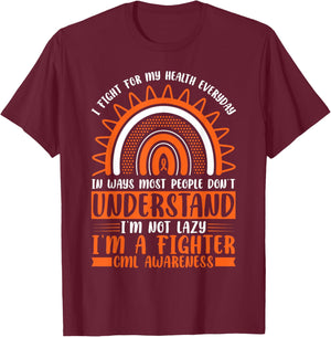 CML Warrior I'm Fine Chronic Myeloid Leukemia Awareness T-Shirt - T-Shirt | Maroon