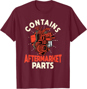 Contains Aftermarket Parts Open Heart Surgery Survivor T-Shirt - T-Shirt | Maroon