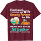 Husband And Wife Camping Partners For Life Funny T-Shirt - T-Shirt | Maroon