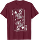 King Of Spades Poker Biker Zombie Halloween Playing Card T-Shirt - T-Shirt | Maroon