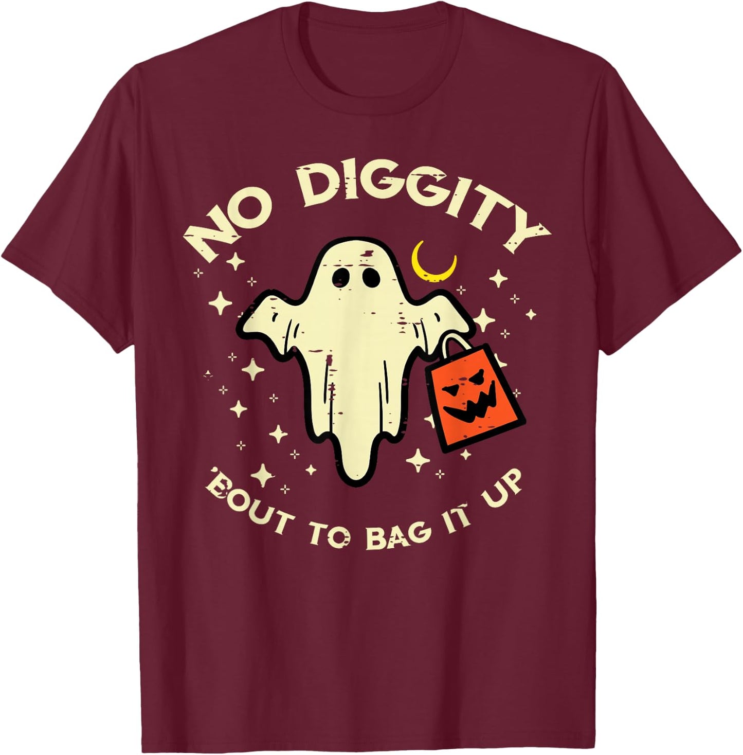Halloween Ghost Costume Toddler Boys Girls Kids Women Men T-Shirt - T-Shirt | Maroon