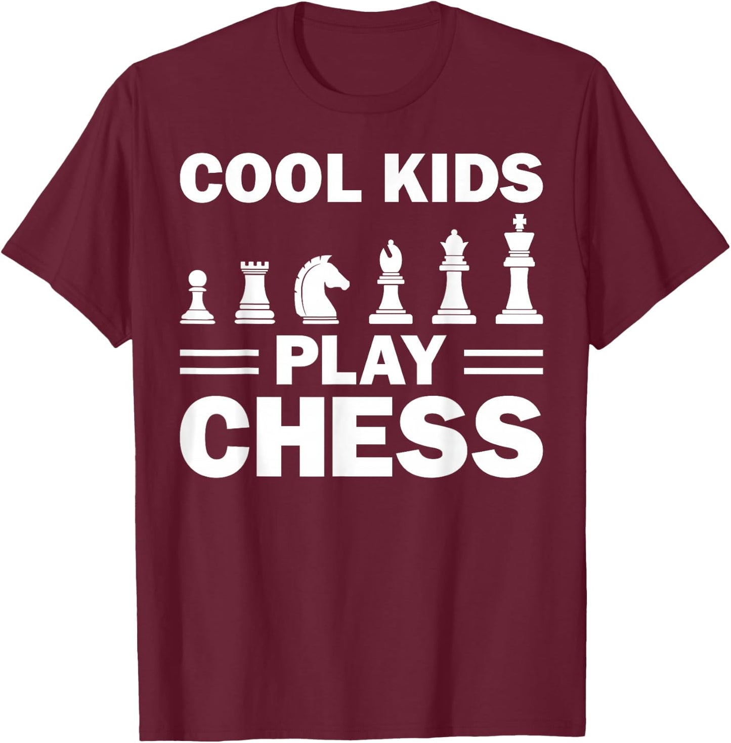 Funny Chess Gift Boys Girls Kids Chess Player Men Women T-Shirt - T-Shirt | Maroon