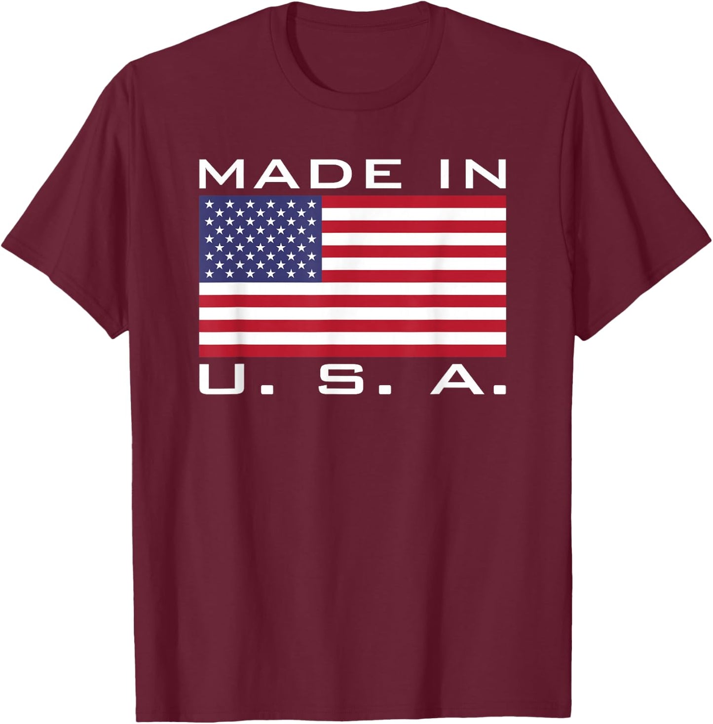 Born & Raised in Usa Flag American Made Bred America T-Shirt - T-Shirt | Maroon