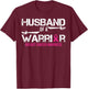 Husband Of A Warrior Pink Ribbon Breast Cancer Awareness T-Shirt - T-Shirt | Maroon