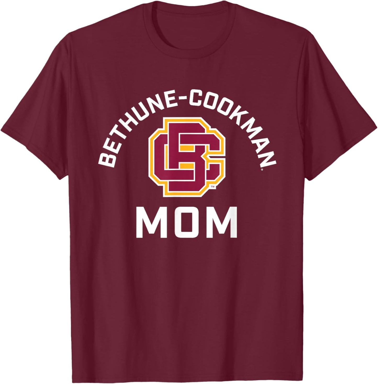 Bethune-Cookman University Wildcats Arched Mom T-Shirt - T-Shirt | Maroon