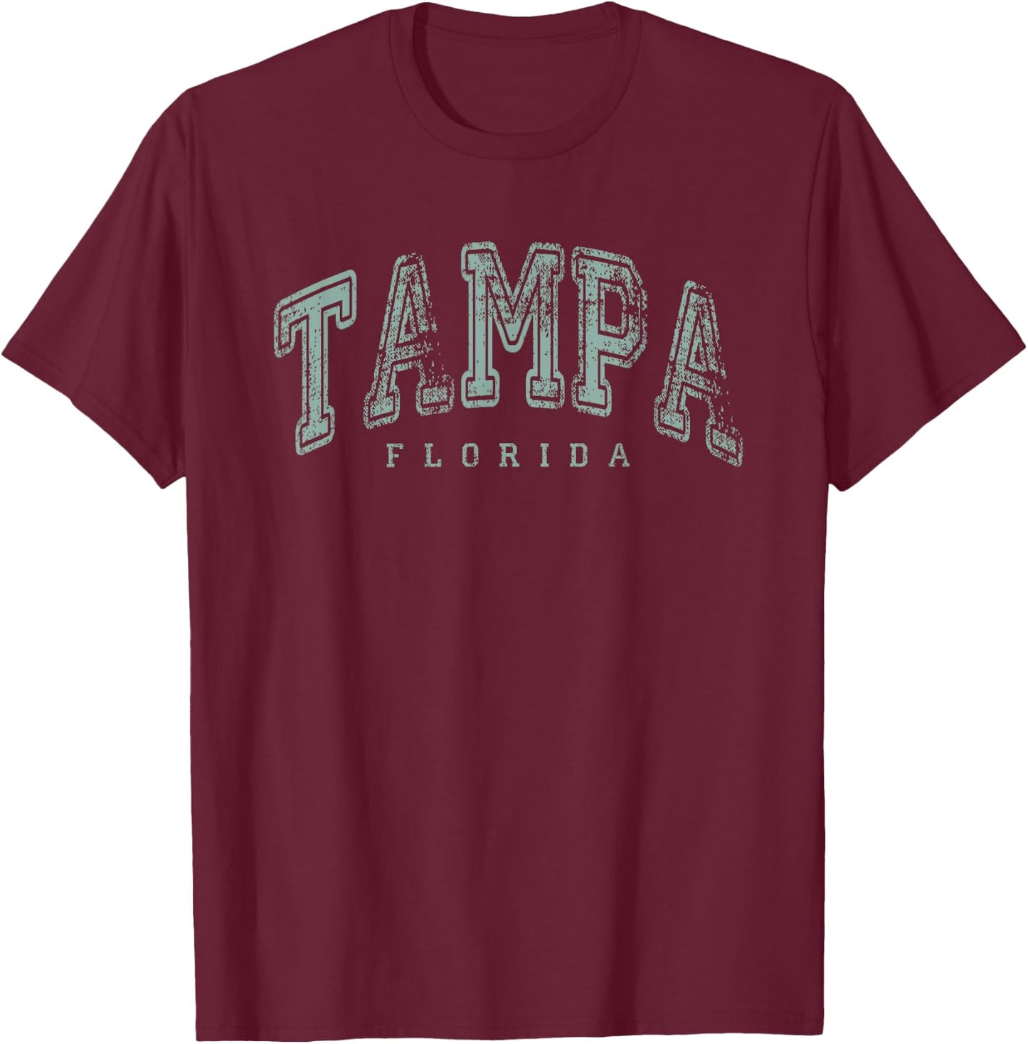 Tampa Florida Vintage Retro US City State Pride Travel T-Shirt - T-Shirt | Maroon