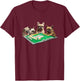 French Bulldog Dog Mahjong Funny Men's Funny Clothes Funny Goods Gift Neta Jongshan T-Shirt - T-Shirt | Maroon