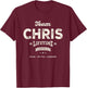 Team Chris Lifetime Member Funny Name Chris T-Shirt - T-Shirt | Maroon